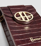 Harrods Battersea Mini Croc Embossed Nano Bag