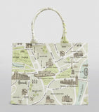 Harrods West End Map Grocery Shopper Tote Bag