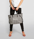Southbank Grey Check Tote Bag...حقيبة منقوشة باللون الرمادي