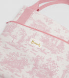 Harrods Toile Pink Large Foldaway Bag