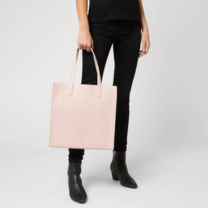 Ted Baker Women's Soocon Crosshatch Large Icon Bag - Pink...حقيبة تيد بيكر النسائية بالحجم الكبير وردية اللون