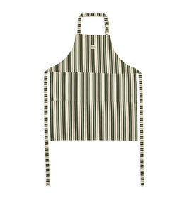 Harrods Green Cotton Stripe Apron...مريلة مخططة من القطن الأخضر