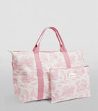 Harrods Toile Pink Large Foldaway Bag