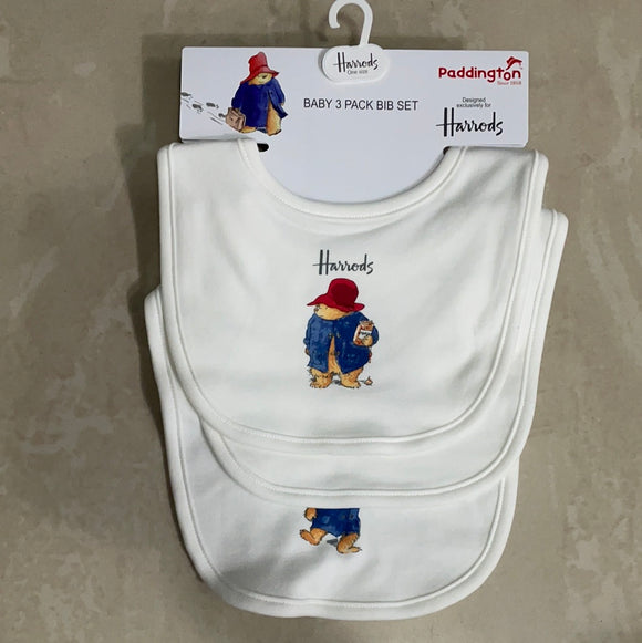 Harrods Paddington 3 Pack of Bibs