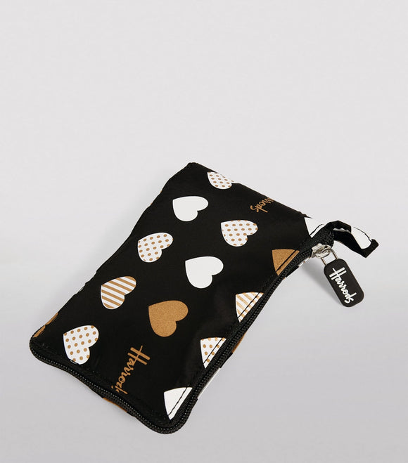 Glitter Hearts Pocket Shopper Bag..حقيبة تسوق جيبية على شكل قلوب لامعة