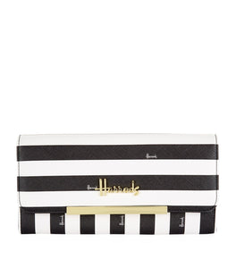 Harrods Black and White Long Wallet...محفظة هارودز الطويلة باللونين الأبيض والأسود