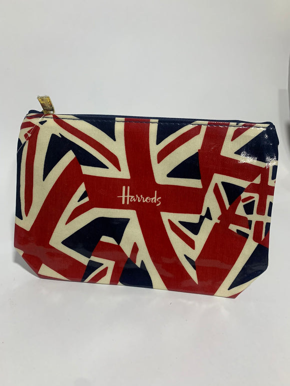 Harrods Union Jack Travel Pouch Cosmetic Bag...حقيبة مستحضرات التجميل للسفر من هارودز