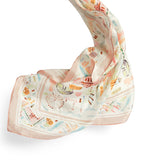 Harrods London Pastel Print Silk Scarfوشاح حريري بطبعة باستيل لندن