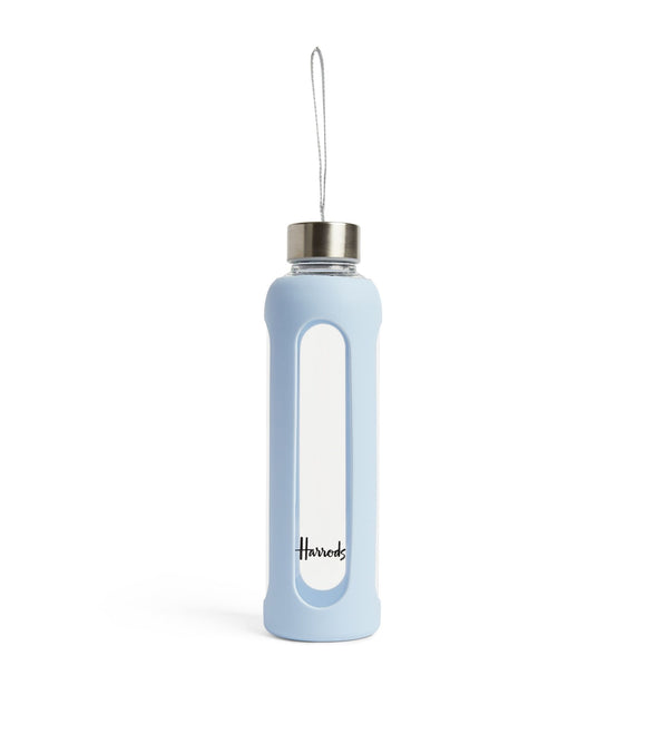 Harrods Silicone and Glass Water Bottle 600ml
