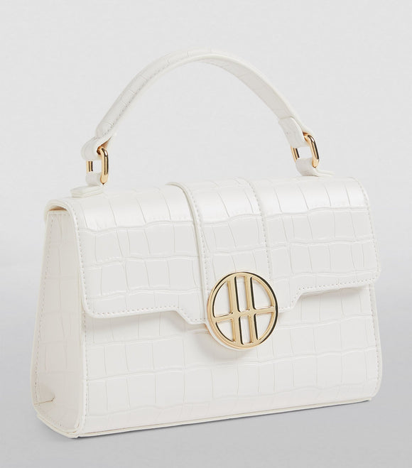 Harrods Brent White Grab Cross Body Bag