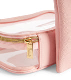 Transparent Oxford Pink Cosmetic Bag Set....مجموعة حقيبة مستحضرات تجميل شفافة باللون الوردي من أكسفورد