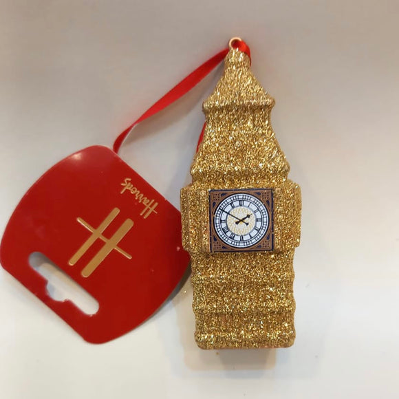 Harrods Gold Glitter Big Ben...ساعة بيج بن الذهبية اللامعة