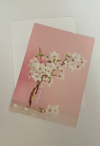 Cherry Blossom in Jar Gift Card...بطاقة هدايا زهر الكرز في فازة