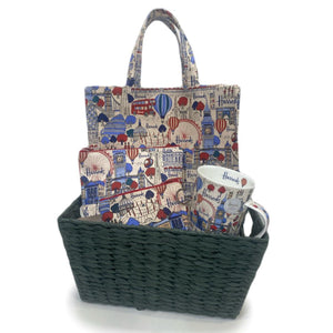 Pretty City Bag and Mug Basket