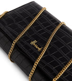 Harrods Croc-Embossed Oxford Chain Wallet