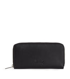 Leather Kensington Long Zip Wallet Black