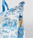 Harrods Toile Blue Large Foldaway Bag