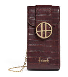 Harrods Battersea Mini Croc Embossed Nano Bag