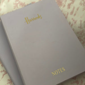 Harrods A5 Lilac Linen Notebook..دفتر هارودز من الكتان البنفسجي