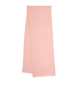 Woven H Logo Pink Wool Scarf..وشاح صوف وردي منسوج بشعار H