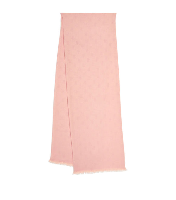 Woven H Logo Pink Wool Scarf..وشاح صوف وردي منسوج بشعار H