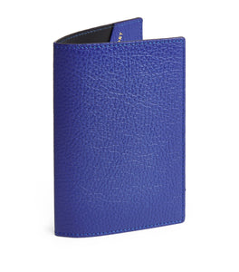 Harrods Leather Passport Cover Navy Logo