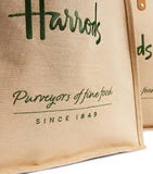Harrods 2 Food Halls Jute Large Shopper Bags